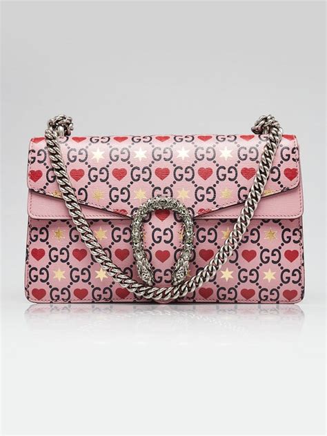 Gucci Pink Valentine Dionysus Shoulder Bag Medium 